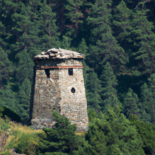 מגדל אבן מסורתי השוכן על צלע גבעה בפארק הלאומי טושטי