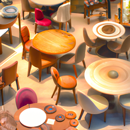 3. תמונה של חנות רהיטים פיזית בישראל עם מגוון פינות אוכל עגולות בתצוגה.